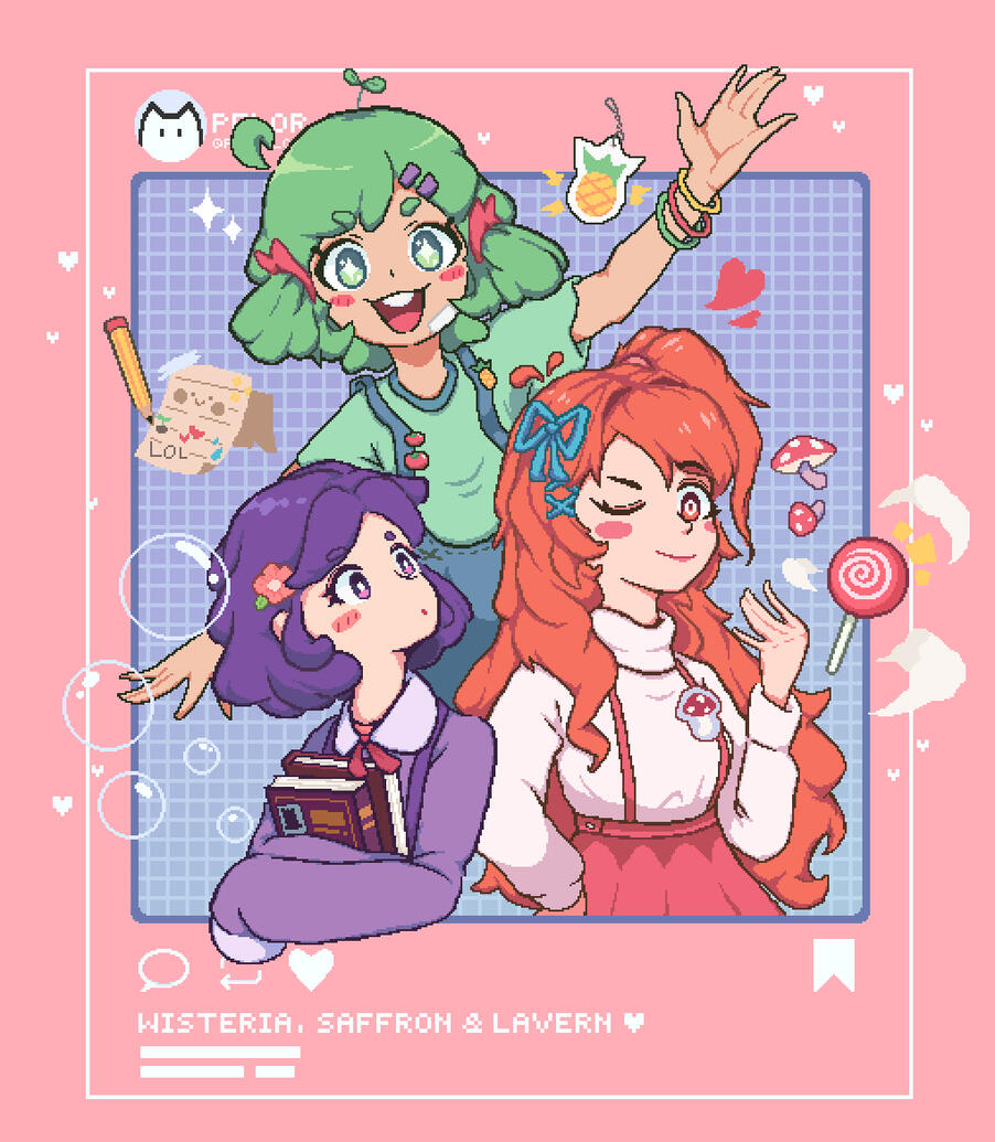 Wisteria, Saffron &amp; Lavern